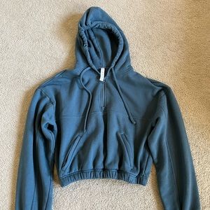 Alo Yoga Stadium half zip cropped Hoodie